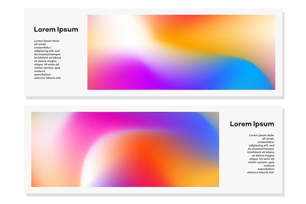 flyer set liquid colorful gradient style human psychology and mental health concept illustration vector 10 eps