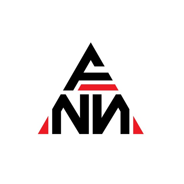 FNN triangle letter logo design with triangle shape FNN triangle logo design monogram FNN triangle vector logo template with red color FNN triangular logo Simple Elegant and Luxurious Logo