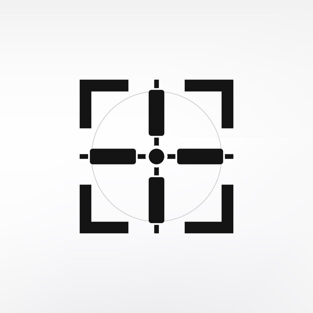 focus icon on white background focus lens vector