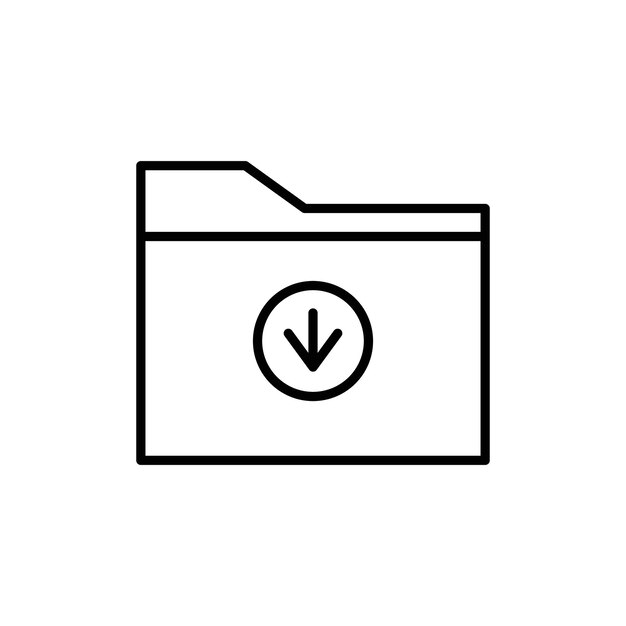 Folder download icon Flat fill set collection