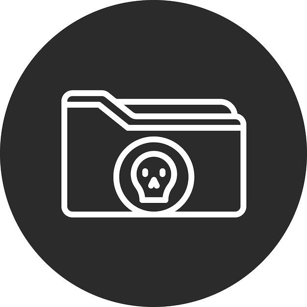 Folder Hacked vector icon illustration of Cyber Security iconset