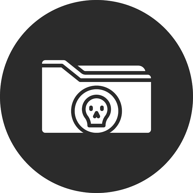 Folder Hacked vector icon illustration of Cyber Security iconset