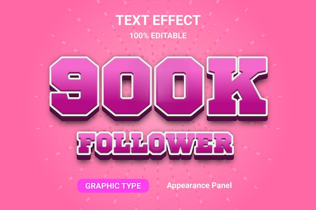 Follower font style text effect