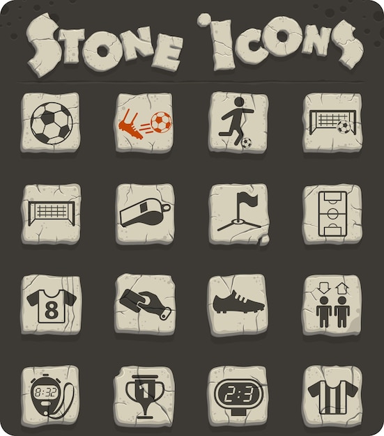 Football vector icons for web and user interface design