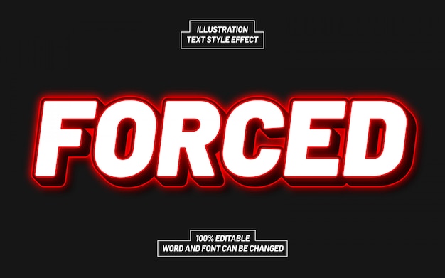 Forced Text Style Effect