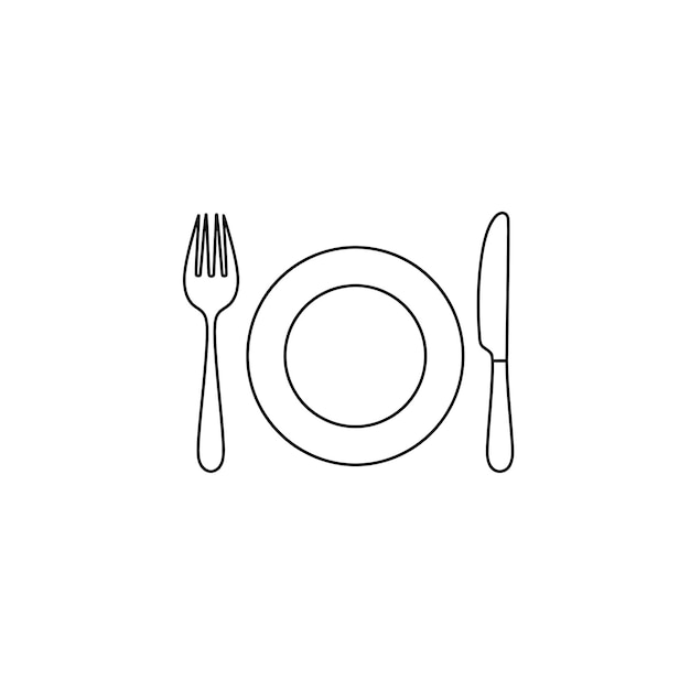 Fork Plate and Knife Icon