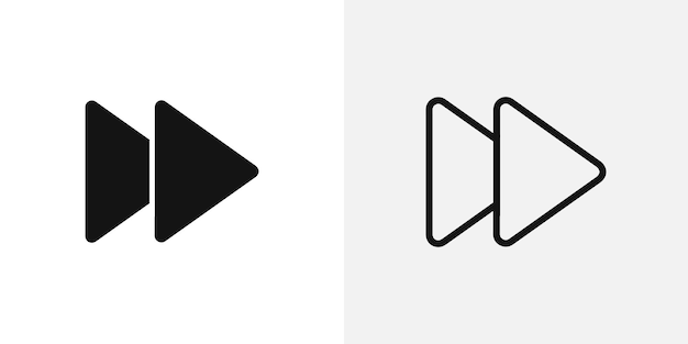 forward icon vector icon set