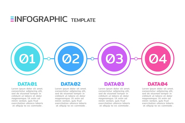 Four Steps Process Infographic