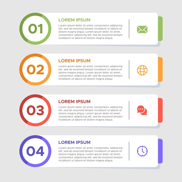 Four Steps Process Infographic