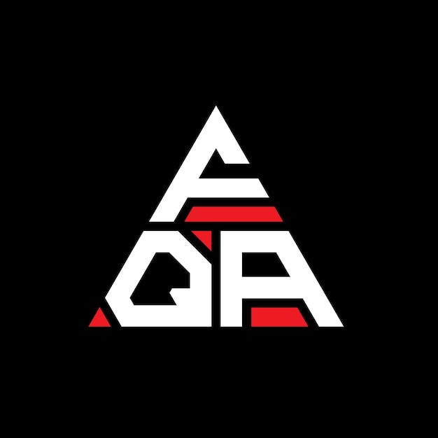 fqa triangle letter logo design with triangle shape fqa triangle logo design monogram fqa triangle vector logo template with red color fqa triangular logo simple elegant and luxurious logo