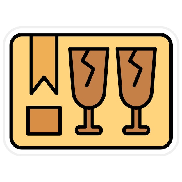 fragile icon vector image can be used for delivery and logistics