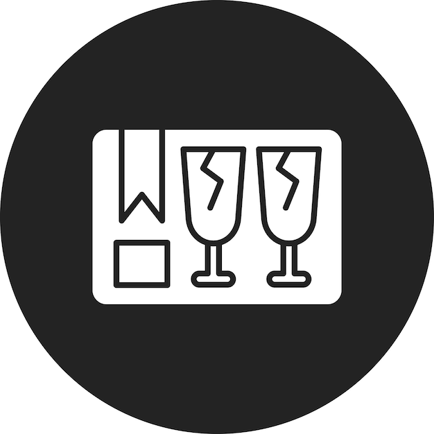 fragile icon vector image can be used for delivery and logistics