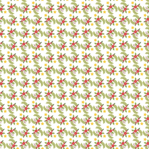 Free vector small color flowers pattern with leaf