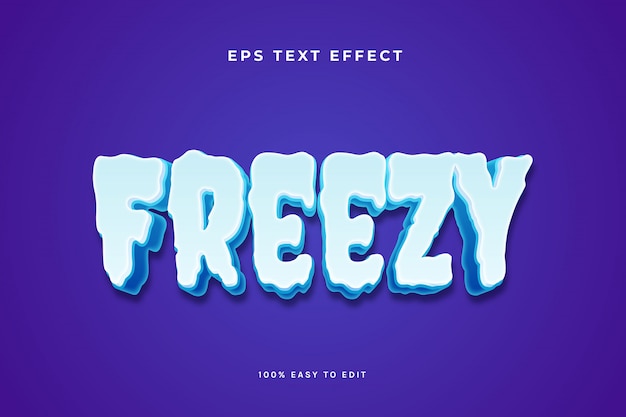 Freezy cold ice text effect