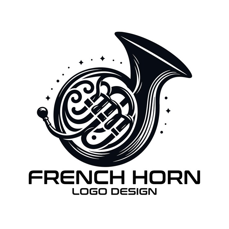 Vektor french horn vector logo design
