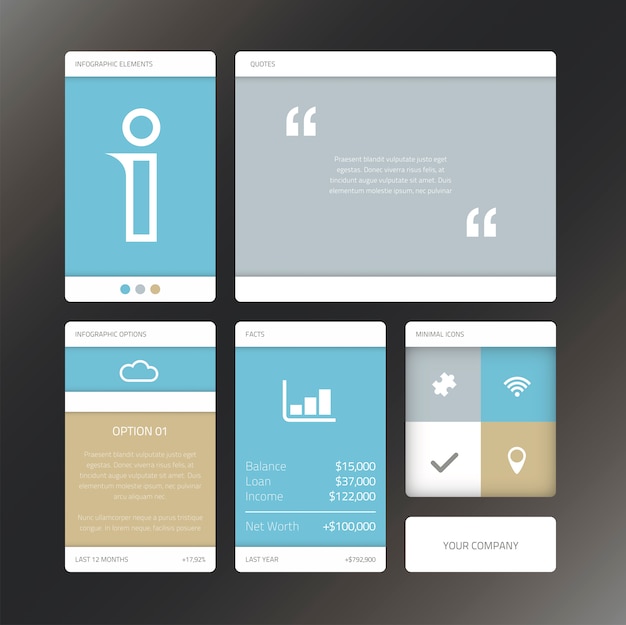 fresh vector illustration minimal infographic flat ui design elements