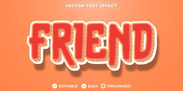Friend Text EffectFully Editable Font Text Effect