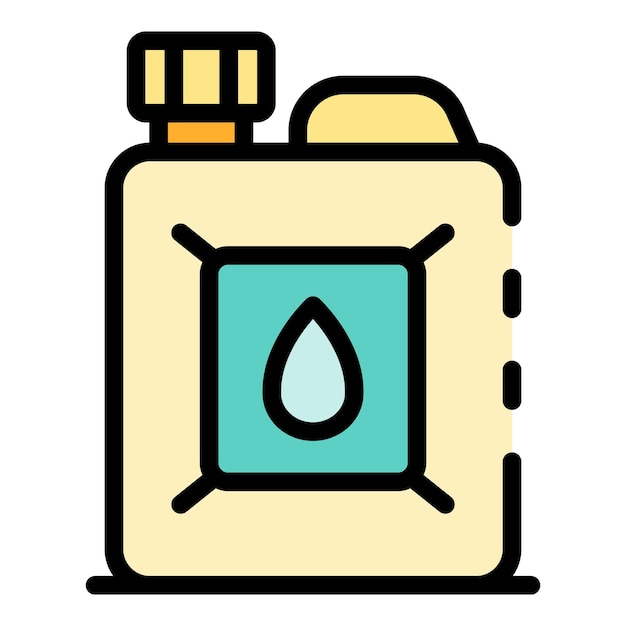 fuel canister icon outline fuel canister vector icon color flat isolated