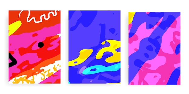 funki neon background templates set 106