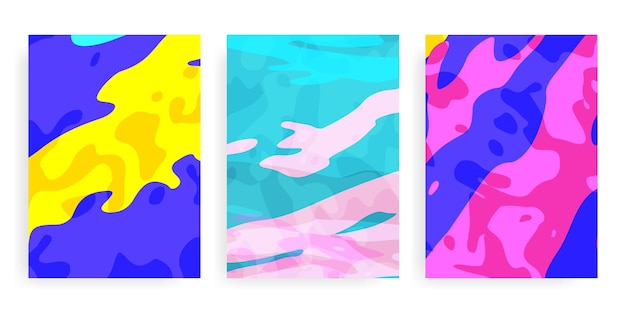 funki neon background templates set 114
