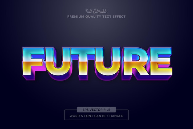 future gradient glow editable text effect font style