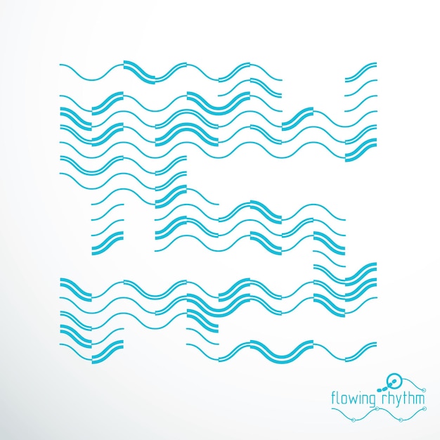 futuristic abstract vector technology background. abstract wavy lines pattern, art graphic illustration.