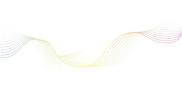 Futuristic geometric abstract shapes neon halftone smooth wavy dotted lines gradient curved stripes Vector modern design for equalizer audio recording digital art