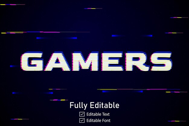 futuristic glitch text effect for video game text for editable cyberpunk glitch text effect