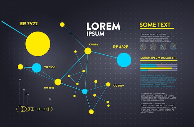 futuristic infographic. information aesthetic . complex data threads graphic visualization. abstract data graph. 