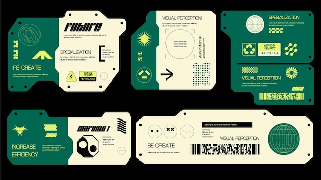 Futuristic Retro Aesthetic Elements