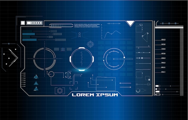 futuristic vector hud interface screen design digital callouts titles hud ui gui