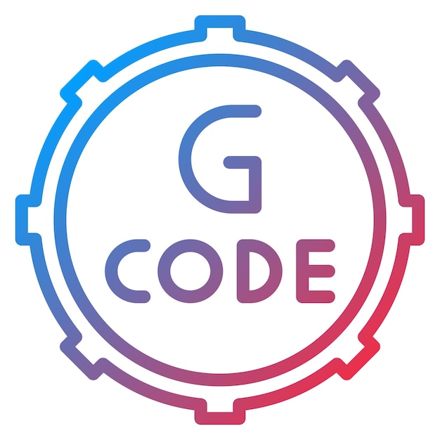 G Code icon vector image Can be used for 3d Printing