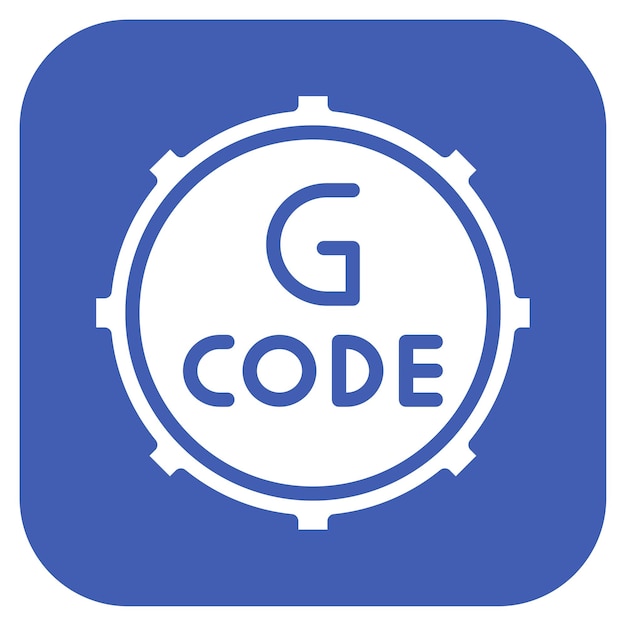 G Code icon vector image Can be used for 3d Printing