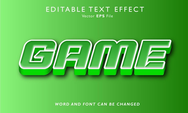 game 3d text effect