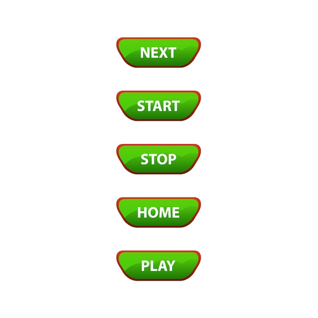 Game Button Pack Icons Stop Next Start Home Play