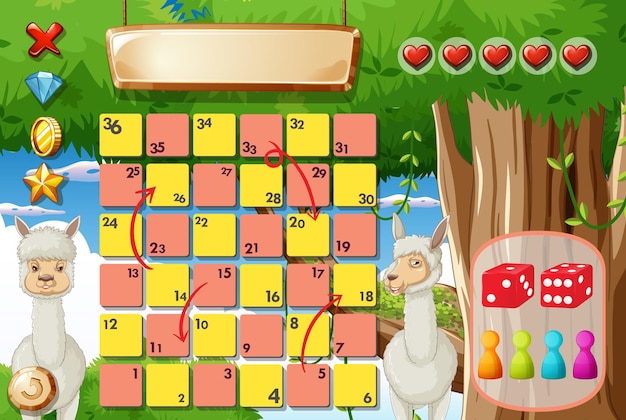 Game design with numbers and dice