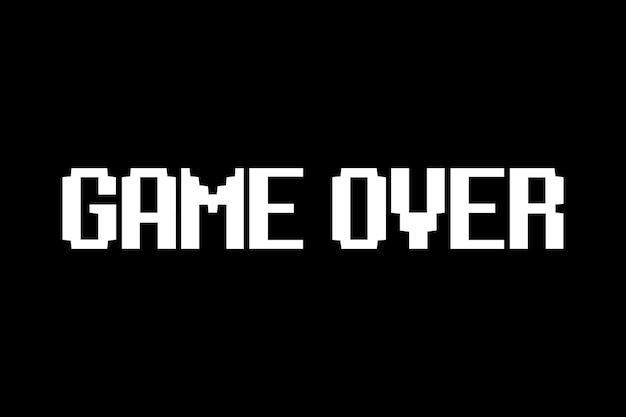 Game over pixel background