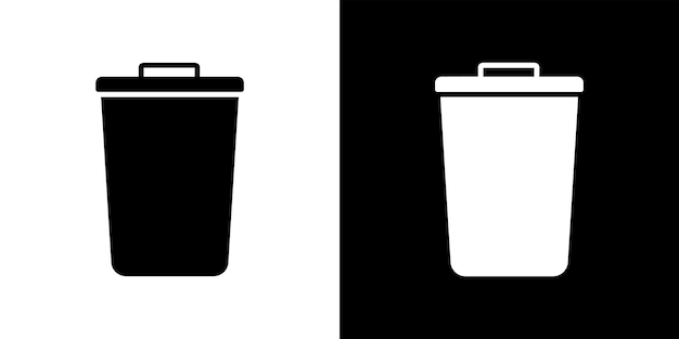 Garbage box for design Basket simple vector icon Trash vector illustration