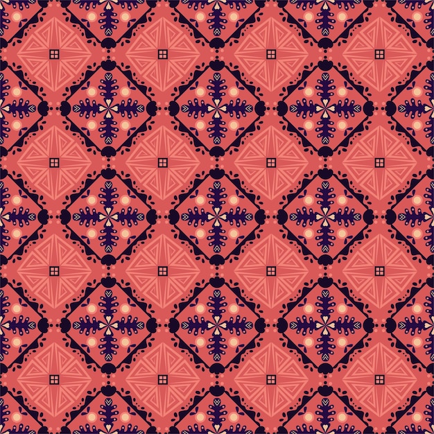 Garden Nature Seamless Pattern Floral Background Damask Aboriginal Ornament Art