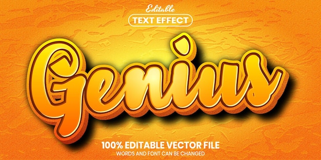 genius text, font style editable text effect