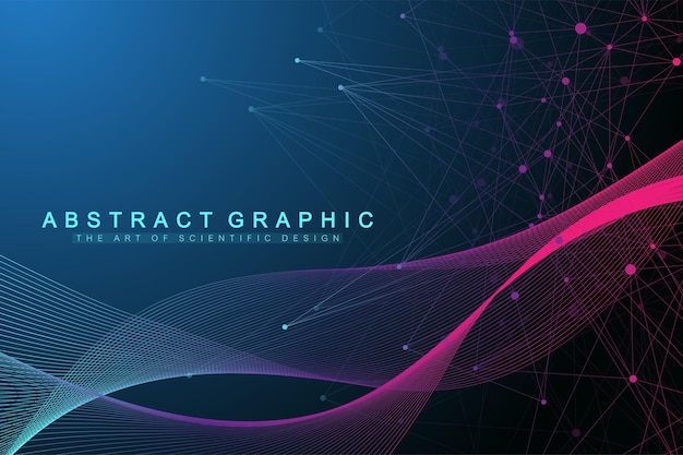 geometric abstract background with connected lines and dots