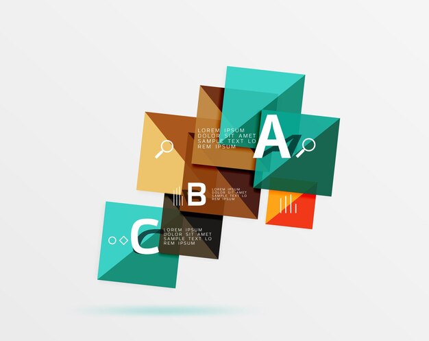 Geometric abstract background with option infographic Vector template background for workflow layout diagram number options or web design