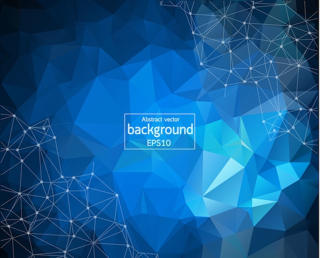 geometric blue dark polygonal background 