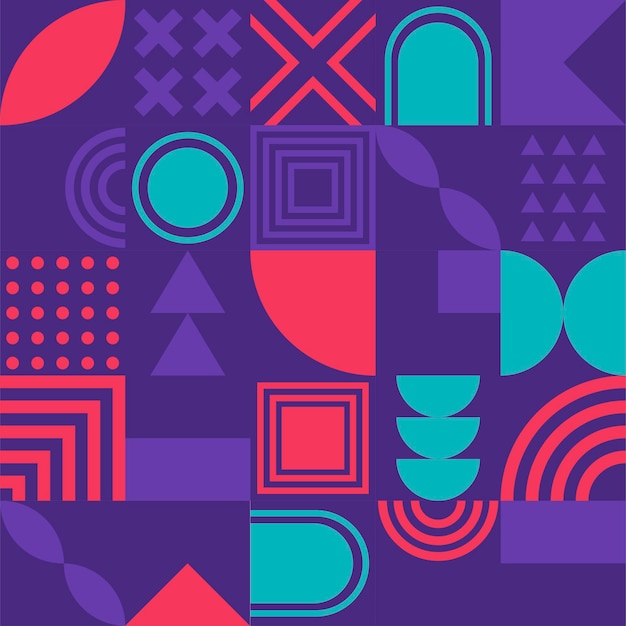 geometric bright abstract seamless pattern minimal geometric posters with colorful patterns design template with modern geometric graphics