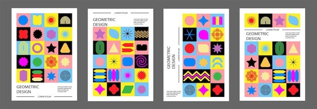 Geometric Design with Colorful Shapes and Patterns