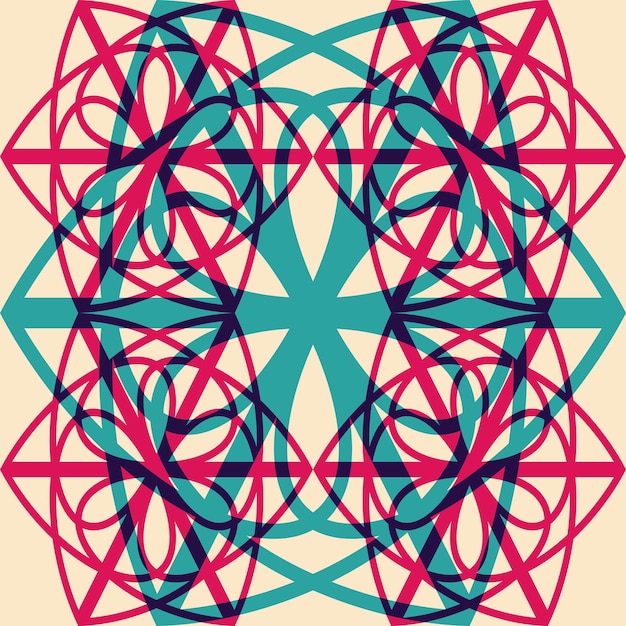 Geometric object with riso print effect Vector Graphic element