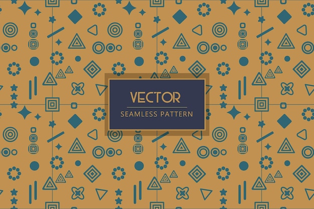 Geometric random shapes seamless repeat vector abstract pattern