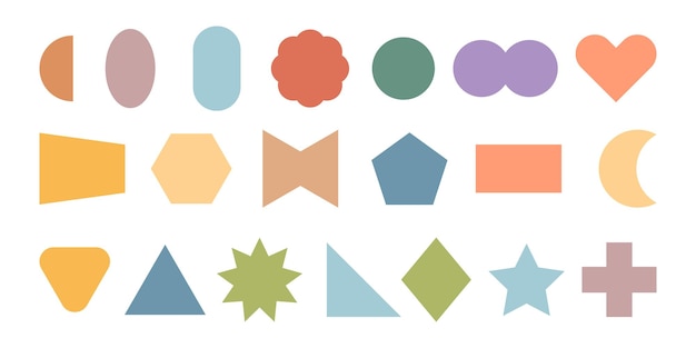 Geometric shape design element collection