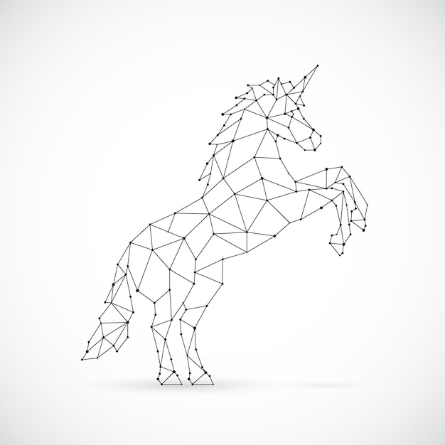 geometric unicorn silhouette image of unicorn