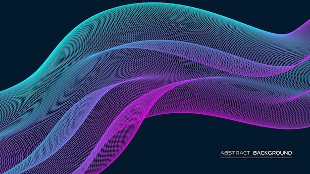 geometric waves abstract background for website banner and science projects